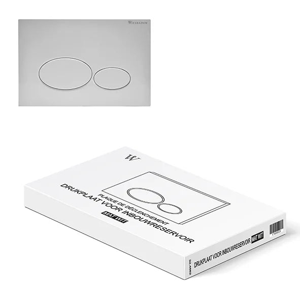 LYSKA Wiesbaden X32 Drukplaat Geborsteld Staal – Voor Inbouwreservoir