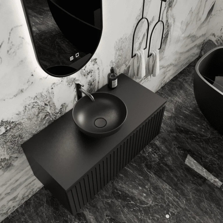 LYSKA Lena Hoek-Fonteinkast + Wastafel & Spiegelkast – Hoogglans Wit – Softclose