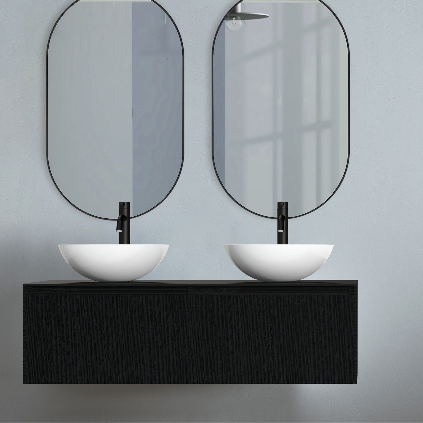 Viidako – Signature Design Badkamermeubel 120 cm breed – Mat Zwart – Top kwaliteit & perfect passend in uw Japandi badkamer!