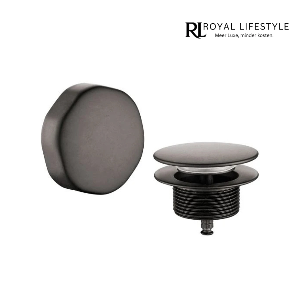 LYSKA - Afbouwdeel Badafvoer met Overloop – Gunmetal