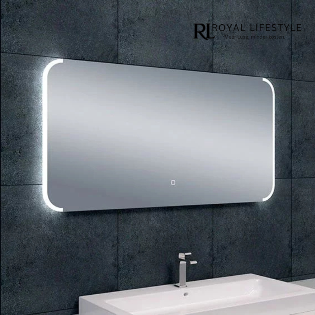 LYSKA Bracket LED Badkamerspiegel 120x60 cm – Dimbaar & Condensvrij met Touch-Bediening