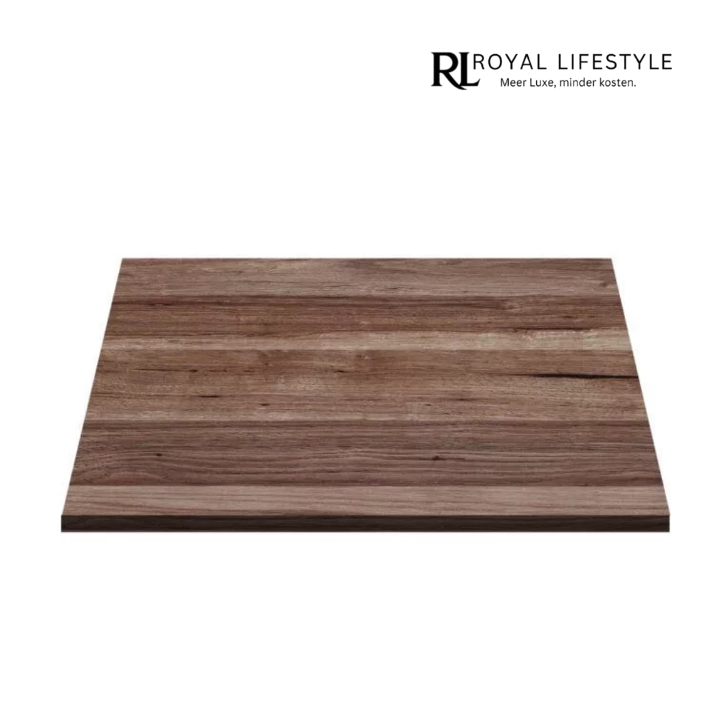 LYSKA Wastafeltablet 60 cm – Houtlook Garda – MDF – Zonder Kraangaten – 56,4x44,5x2,6 cm