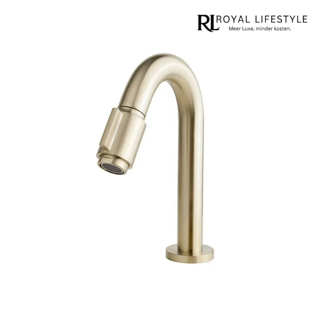 LYSKA Victoria Luxe Toiletkraan 1/2” – Geborsteld Messing – Klassiek & Elegant Design