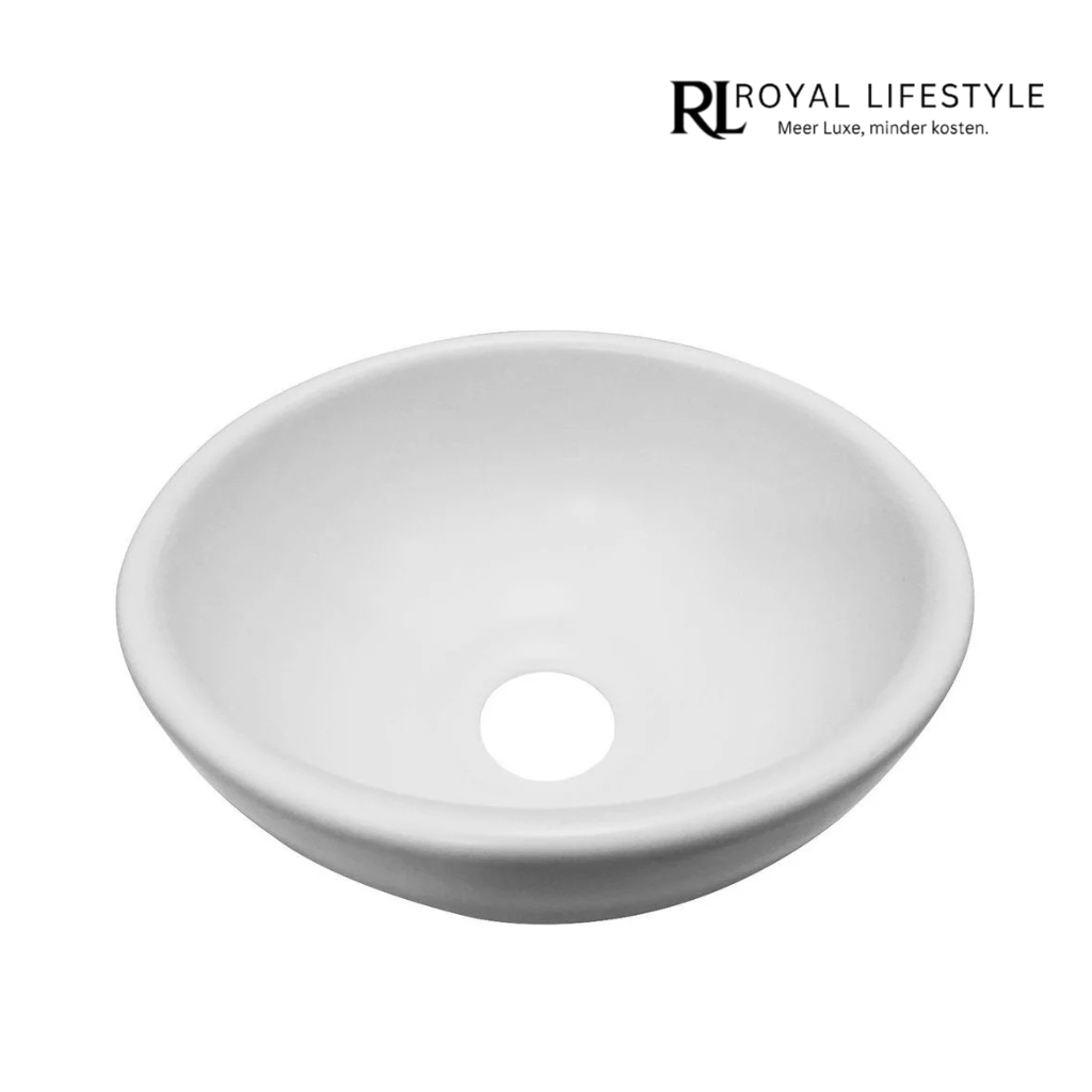 LYSKA Wiesbaden – Consilio Waskom – Rond – 20×9 cm – Keramiek – Mat Wit