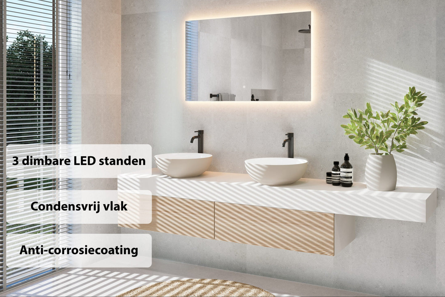 Viidako - Jimii LED Badkamerspiegel - 140x80cm