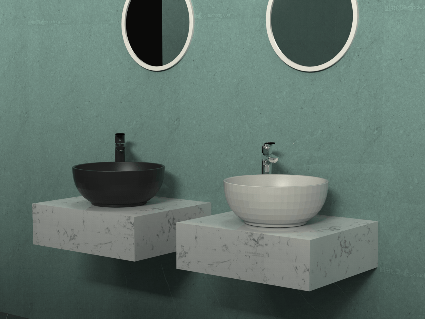 Viidako - Koriiste Waskom - 40 cm ø - Mat Zwart