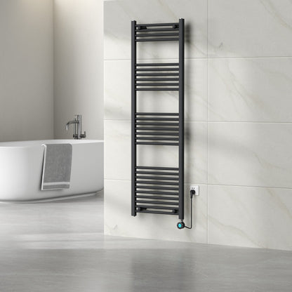 Viidako – Elektrische Handdoekradiator – Met thermostaat – 1600×500 mm – Mat zwart – 700 Watt