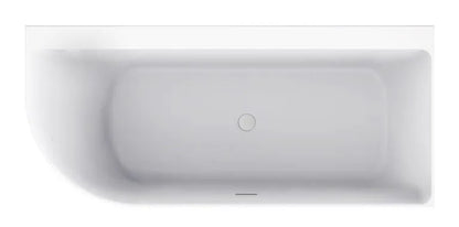 LYSKA Kleinmann Hoekbad Bobbii – Glans Wit – 180×80 cm