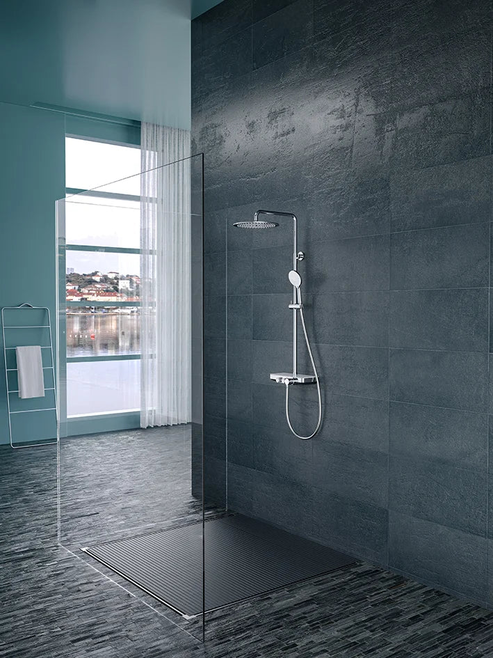 LYSKA Wiesbaden Nuovo Opbouw Doucheset met Planchet – Thermostatisch