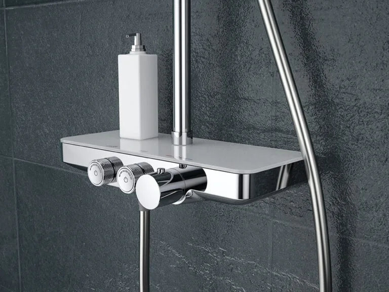 LYSKA Wiesbaden Nuovo Opbouw Doucheset met Planchet – Thermostatisch