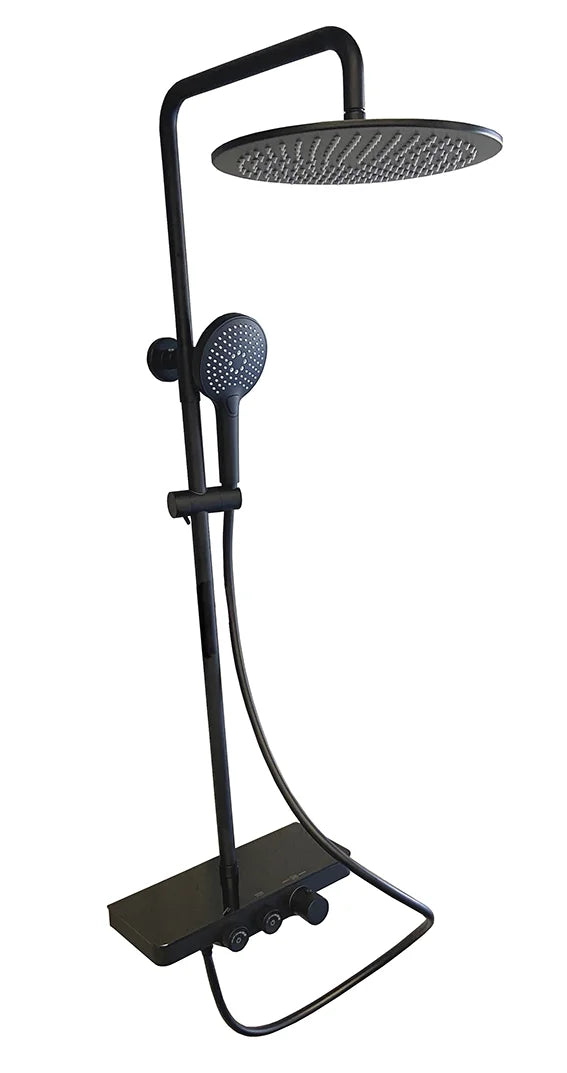 LYSKA Wiesbaden Nuovo Opbouw Doucheset met Planchet – Mat Zwart