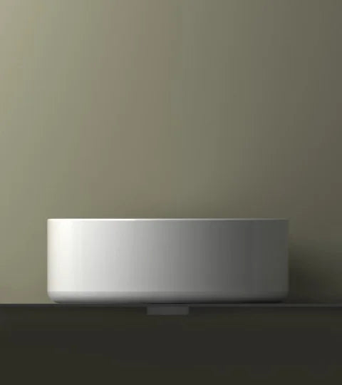 LYSKA Wiesbaden – Link waskom – Rond – 40×12 cm – keramiek – glans wit