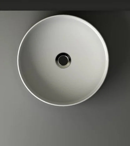 LYSKA Wiesbaden – Link waskom – Rond – 40×12 cm – keramiek – glans wit