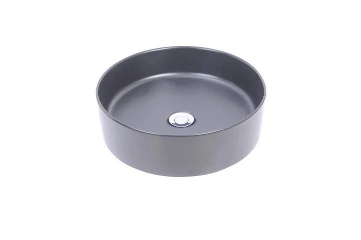 LYSKA Wiesbaden – Link waskom – Rond – 40×12 cm – keramiek – mat zwart