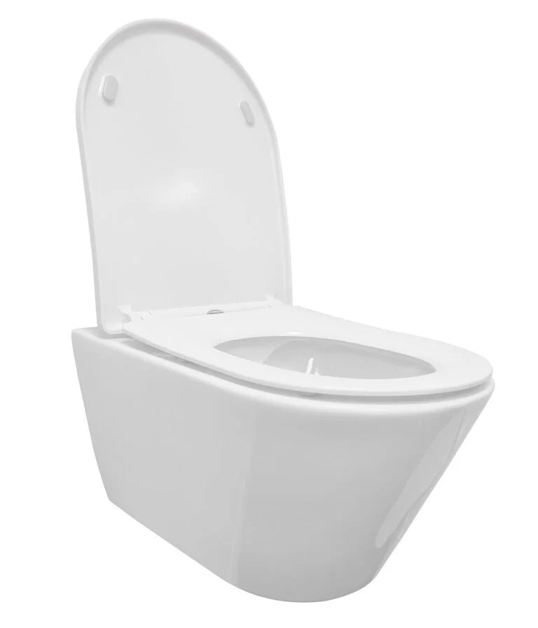 LYSKA Stereo Rimless Wandcloset met Shade Toiletzitting – Glans Wit – Softclose