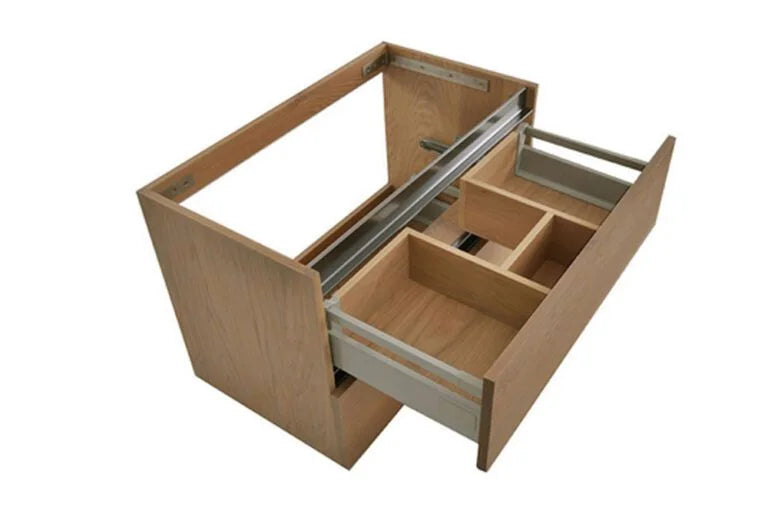 LYSKA Wiesbaden Vision OAK Badkamer Onderkast 60x46x53 cm – Eikenhout – Softclose Laden – Compact & Stijlvol