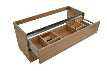 LYSKA Wiesbaden Vision OAK Badkamer Onderkast 120x46x53 cm – Dubbele Wastafel – Massief Eiken – Softclose Laden