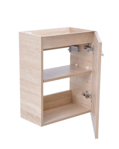 LYSKA Fonteinkast 40x21cm Licht-Eiken – 1 Deur Links/Rechts – Softclose – Geschikt voor Hardstenen & Kunstmarmeren Fonteintjes