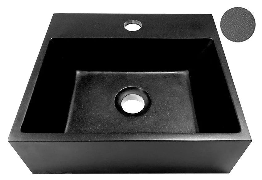 LYSKA Leto Fontein 33,5x29x11,5 cm – Quartz Zwart – Hygiënisch & Vlekbestendig