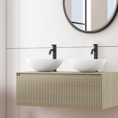 Viidako – Signature Design Badkamermeubel 100 cm breed – Cornsilk – Top kwaliteit & perfect passend in uw Japandi badkamer! – Inclusief topblad