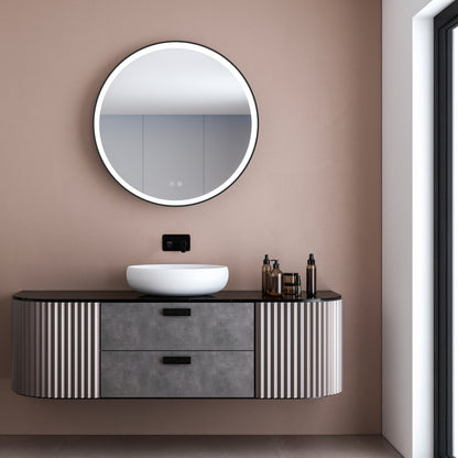 Viidako – iives Badkamerspiegel - Mat Zwart - 60Øcm