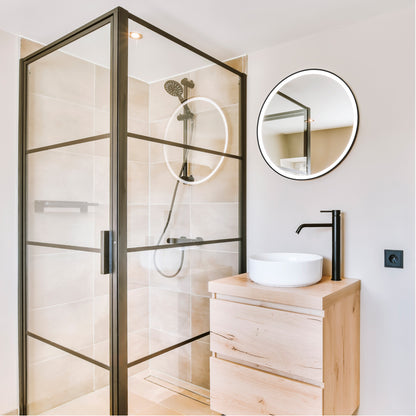 Viidako – iives Badkamerspiegel - Mat Zwart - 60Øcm