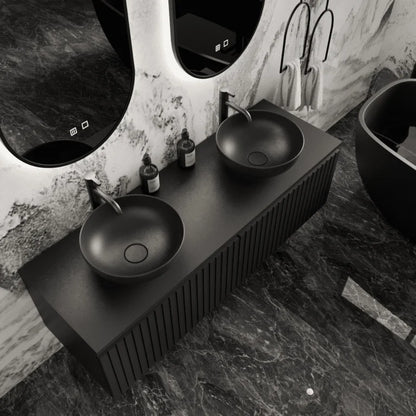 LYSKA Onderkast 100x46cm Houtnerf Grijs – 2 Luxe Laden – Softclose