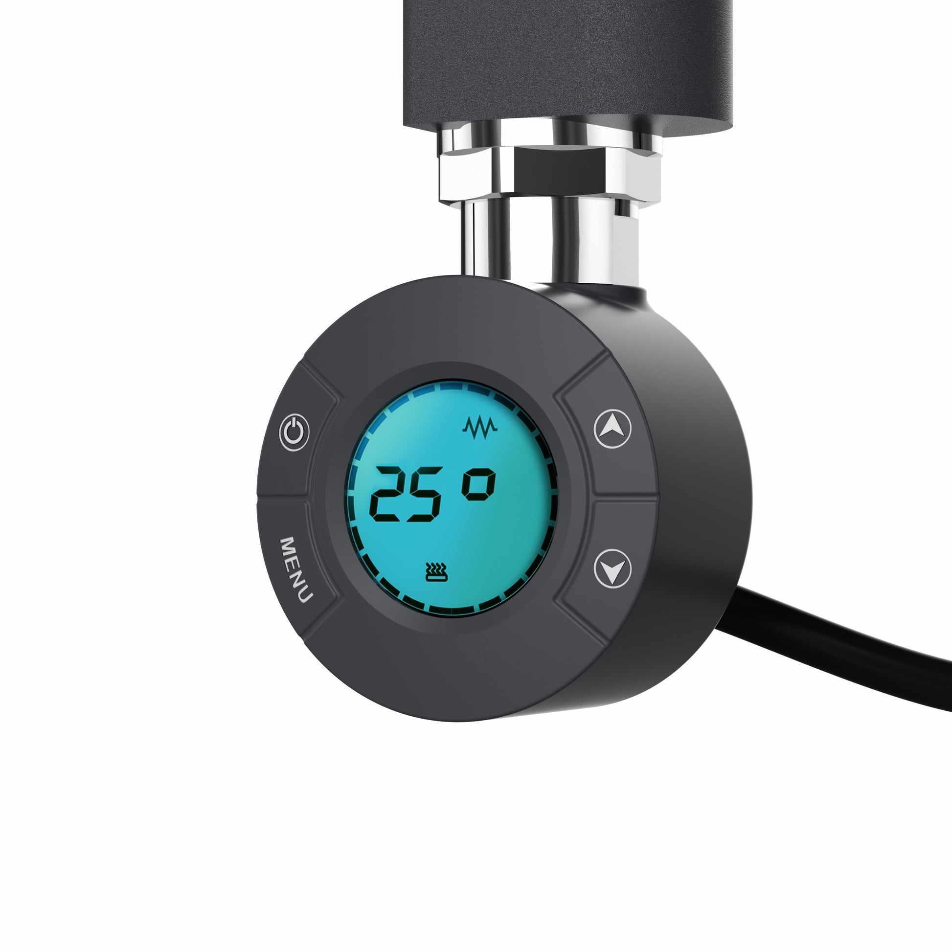 Viidako – Elektrische Handdoekradiator – Met thermostaat – 1600×500 mm – Mat zwart – 700 Watt