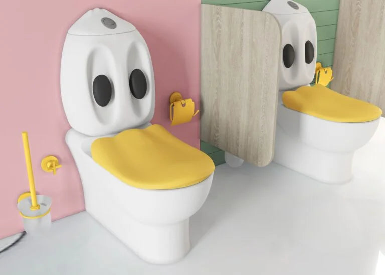 LYSKA Ducky Kinder Toilet – Staand Toilet Zonder Bidet – Creatief & Kindvriendelijk Ontwerp