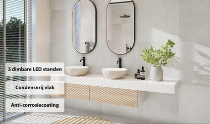 Viidako – Fannii Badkamerspiegel – Mat Zwart - 50x100 cm