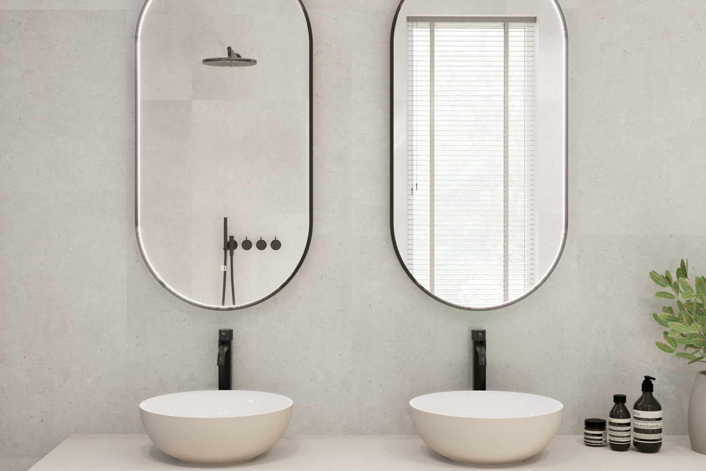 Viidako – Fannii Badkamerspiegel – Mat Zwart - 50x100 cm