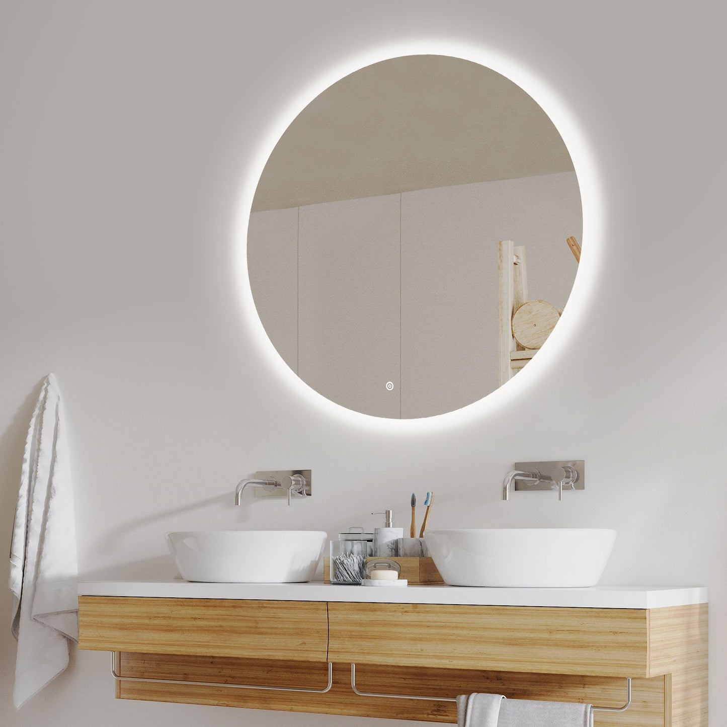 Viidako - Järvii LED Badkamerspiegel - 60 cm ø