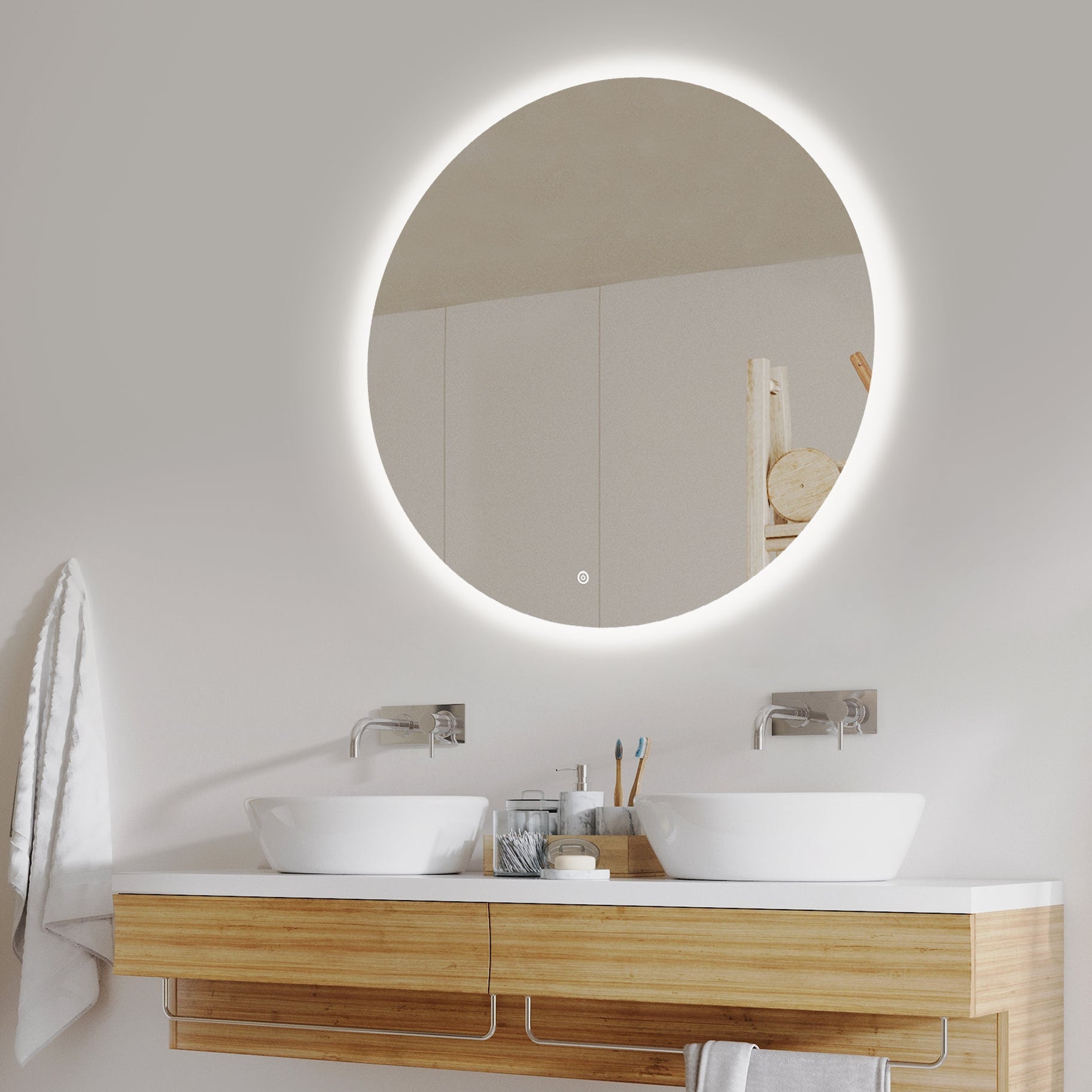 Viidako - Järvii LED Badkamerspiegel - 120 cm Ø