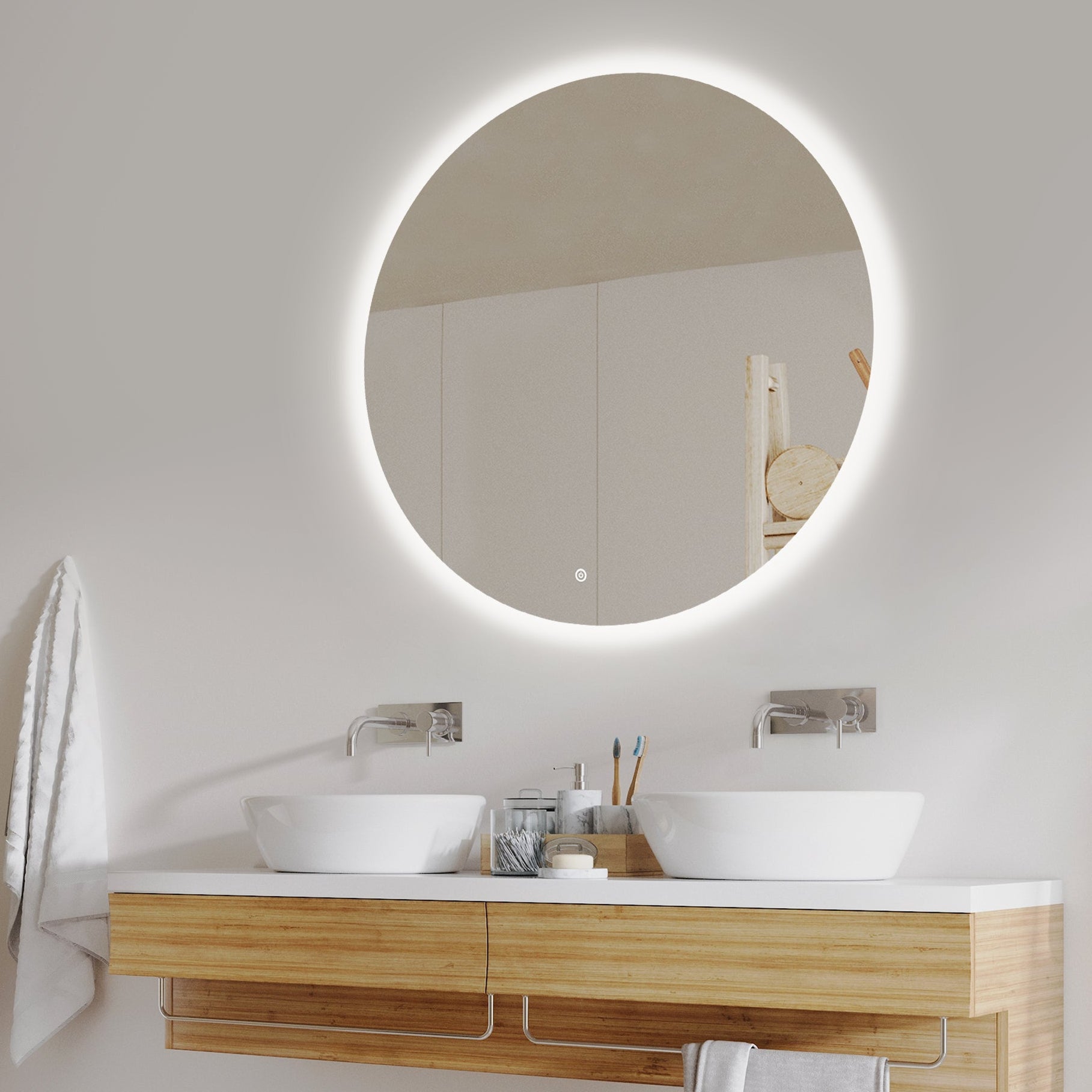 Viidako - Järvii LED Badkamerspiegel - 120 cm Ø