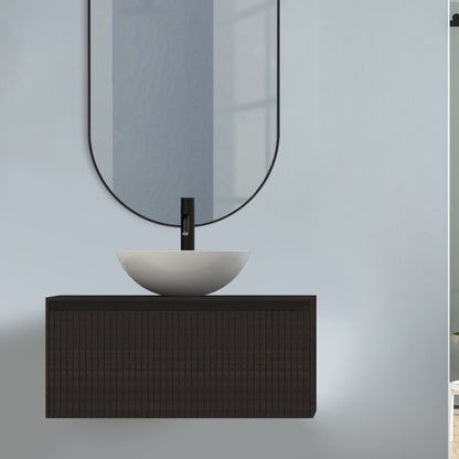 Viidako – Signature Design Badkamermeubel 80 cm breed – Charcoal – Top kwaliteit & perfect passend in uw Japandi badkamer! – Inclusief topblad