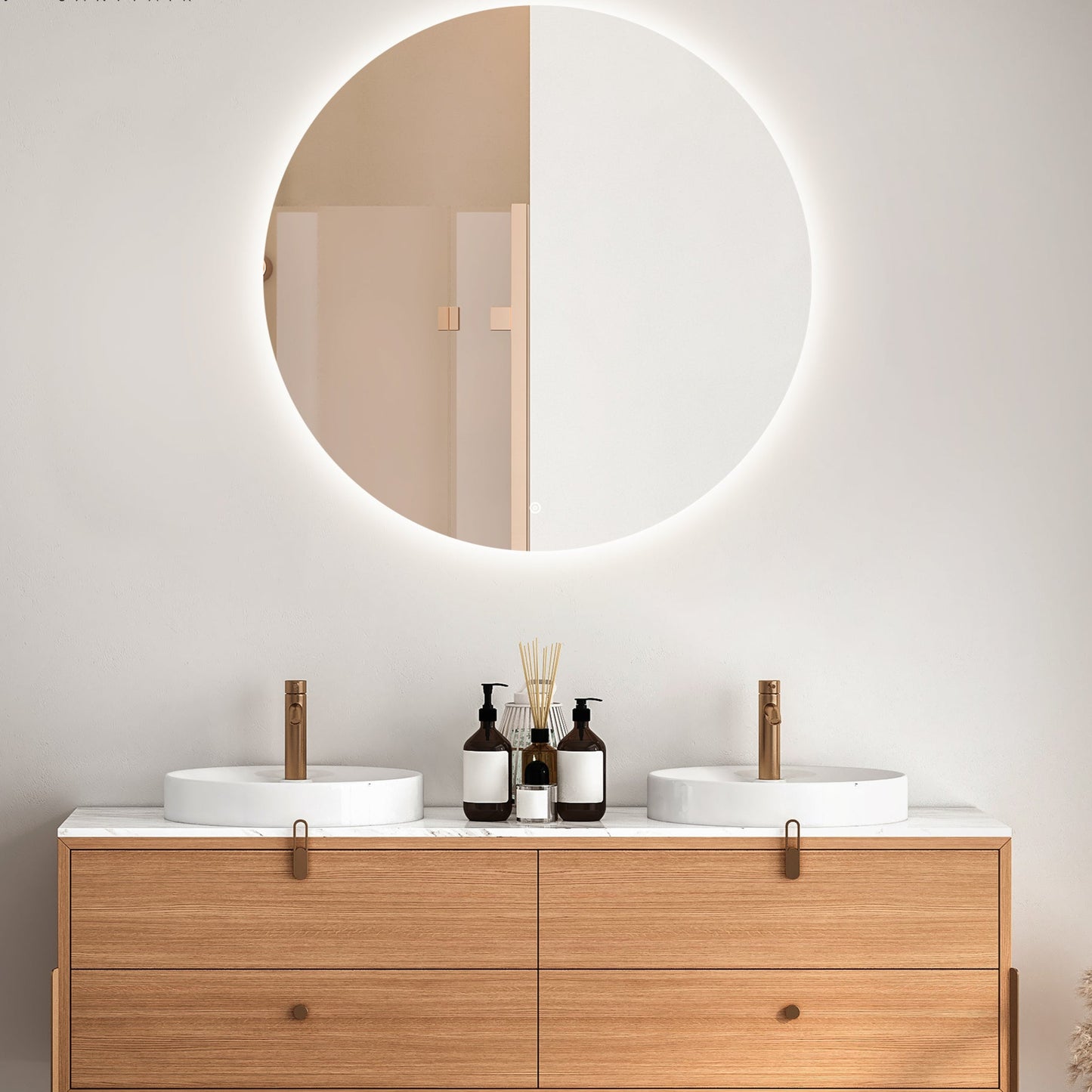 Viidako - Järvii LED Badkamerspiegel - 80 cm ø