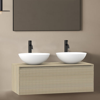 Viidako – Signature Design Badkamermeubel 100 cm breed – Cornsilk – Top kwaliteit & perfect passend in uw Japandi badkamer! – Inclusief topblad