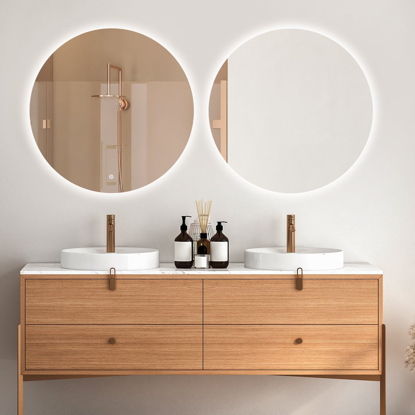 Viidako - Järvii LED Badkamerspiegel - 60 cm ø