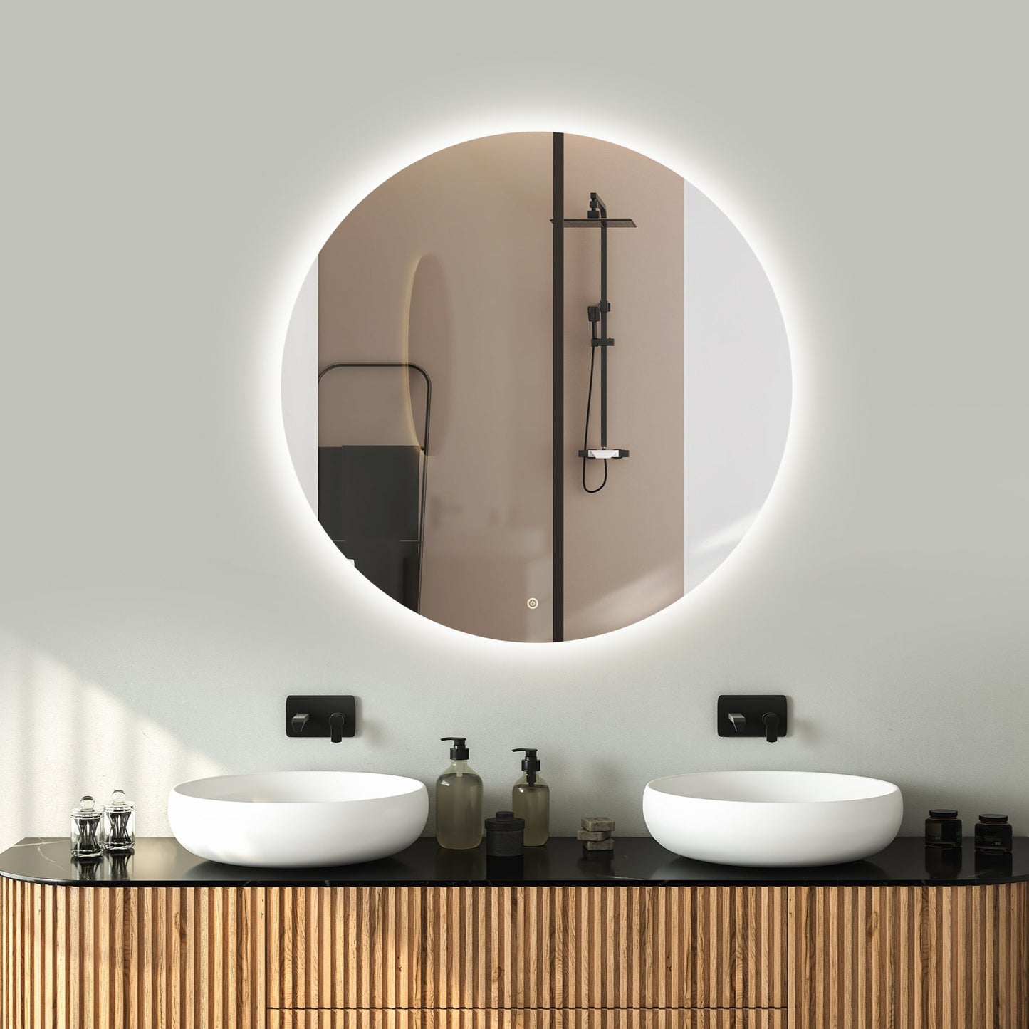 Viidako - Järvii LED Badkamerspiegel - 80 cm ø