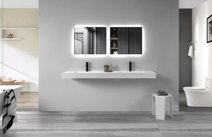 Dubbele wastafel – Solid Surface Excellence Bonny – 180 cm