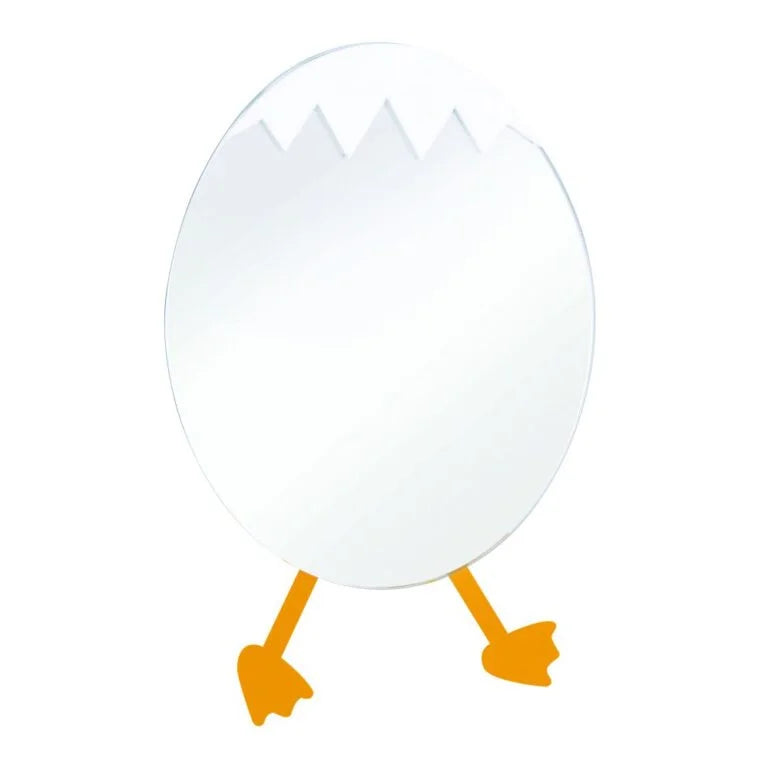 LYSKA Ducky Spiegel – Kindvriendelijke Badkamerspiegel met Geel Eend Figuur – Veilig & Speels Ontwerp