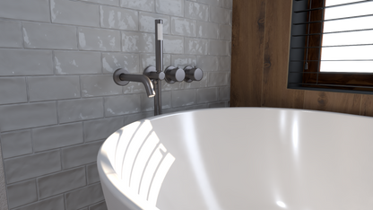 Viidako – Luxurii inbouw badkraan – Gun Metal – Inclusief Vernet inbouwdeel