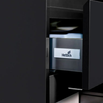 LYSKA Sally Badmeubel Onderkast 100 cm – Mat Zwart – Greeploos MDF met Softclose