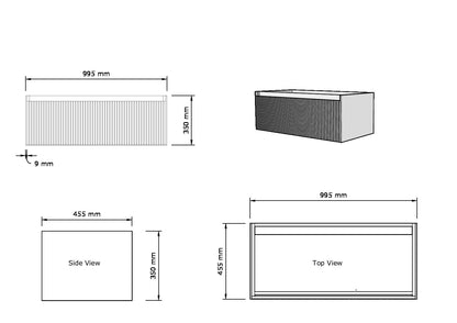 Viidako – Signature Design Badkamermeubel 100 cm breed – Cornsilk – Top kwaliteit & perfect passend in uw Japandi badkamer! – Inclusief topblad