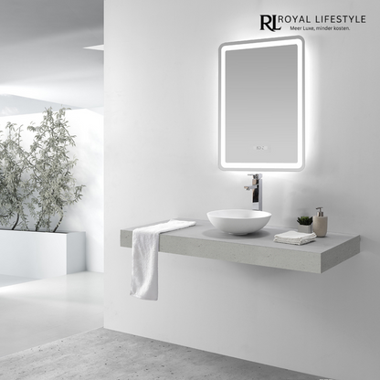 LYSKA Milo Waskom – Solid Surface – 41×41×15 cm – Mat Wit