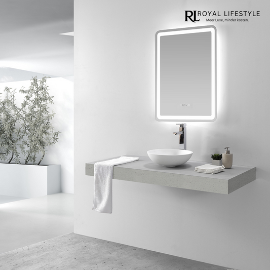 LYSKA Milo Waskom – Solid Surface – 41×41×15 cm – Mat Wit