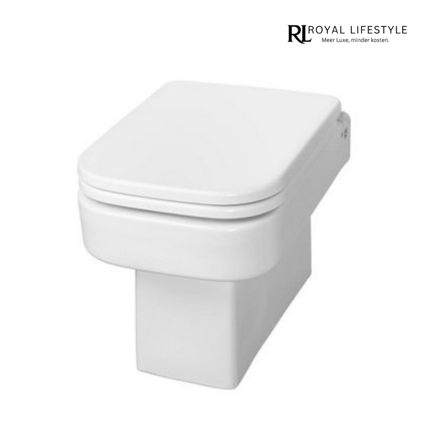 LYSKA Aero – Wandcloset Diepspoel met Softclose Zitting – Wit – 52 cm