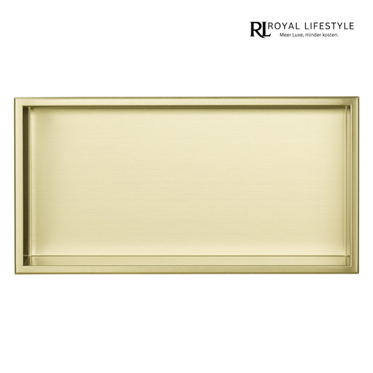 LYSKA  – Luxurii Inbouwnis – Geborsteld Messing – 60x30x10 cm