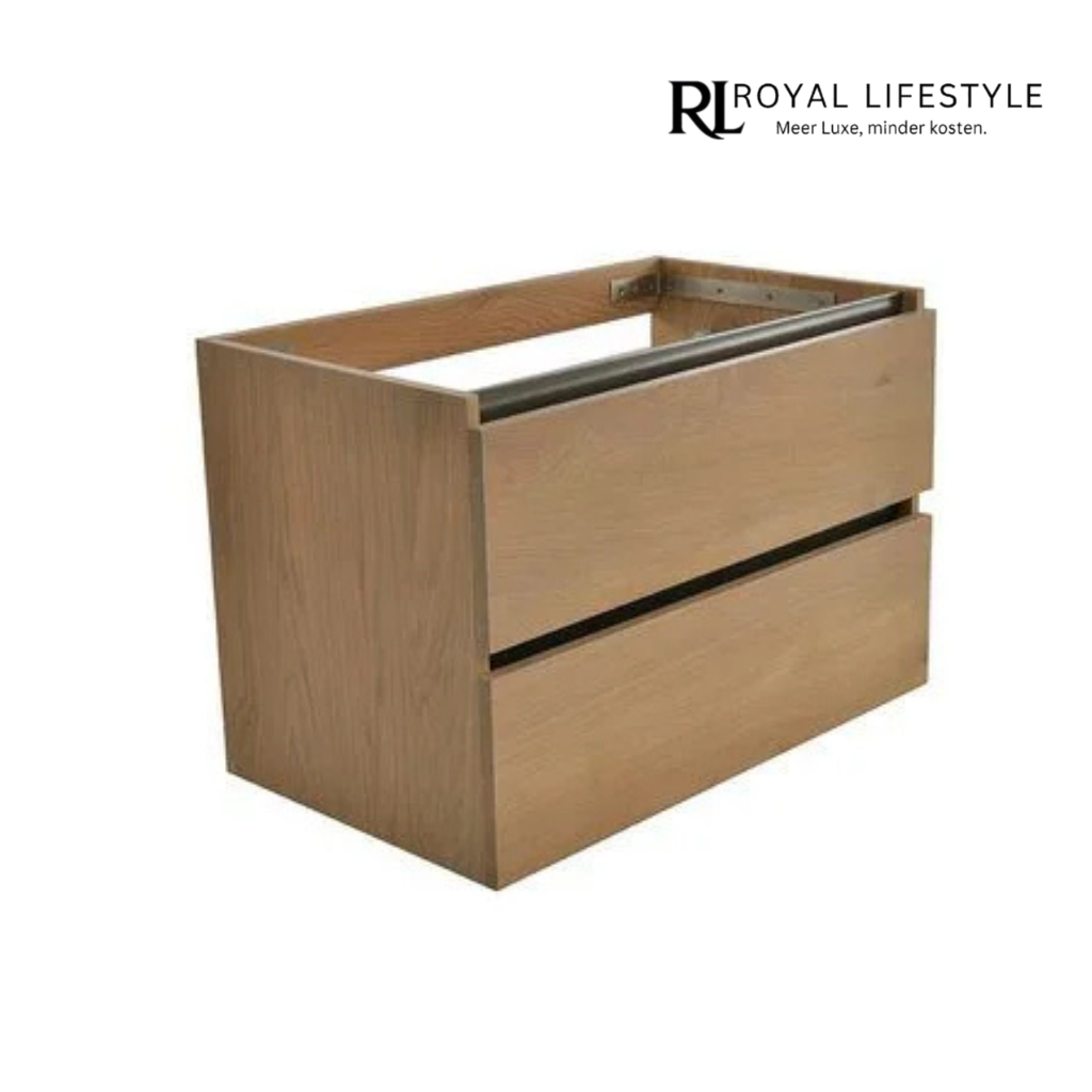 LYSKA Wiesbaden Vision OAK Badkamer Onderkast 100x46x53 cm – Eikenhout – Softclose Laden – Stijlvol & Natuurgetrouw