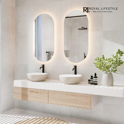 LYSKA Luna LED Badkamerspiegel Ovaal – Dimbaar en Condensvrij